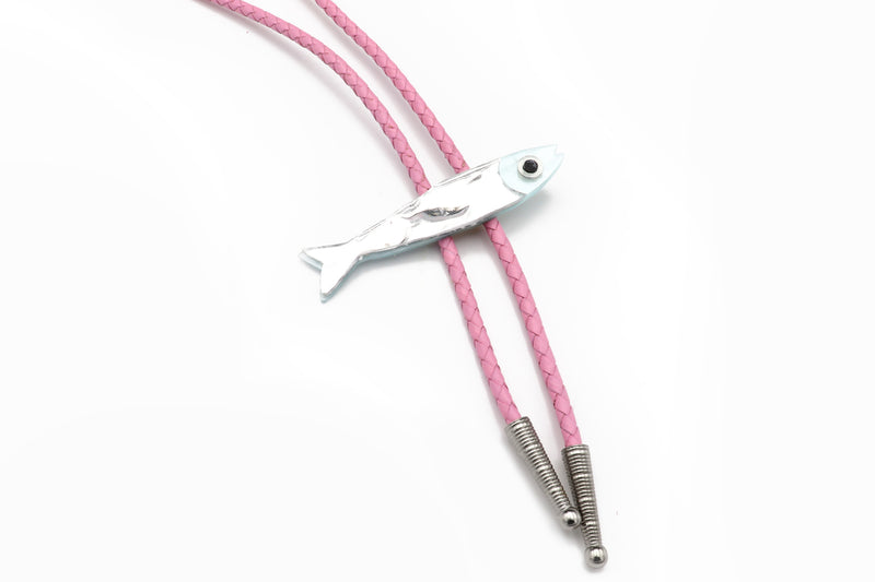 Silver Sardine Bolo Tie