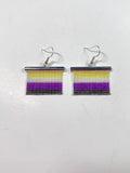 Pride Flag beaded earrings - Non binary