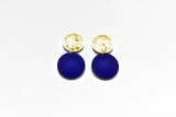 Small Double Bubble Earrings - Frost Cobalt