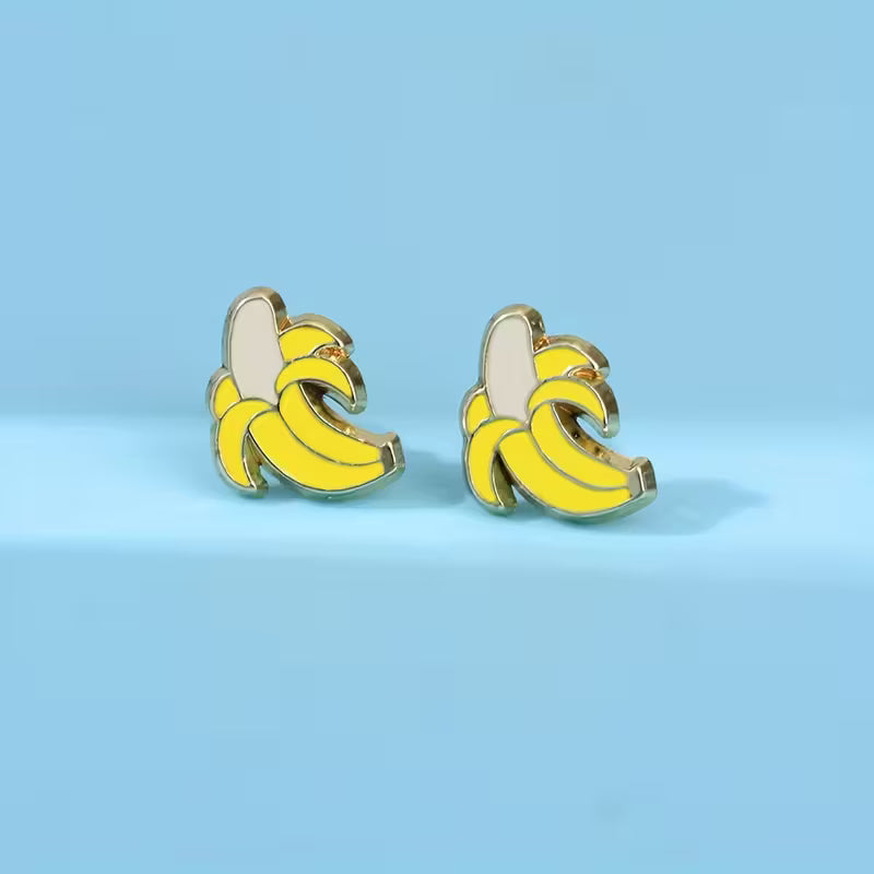 Banana Enamel Earrings
