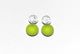 Small Double Bubble Earrings - Frost Chartreuse