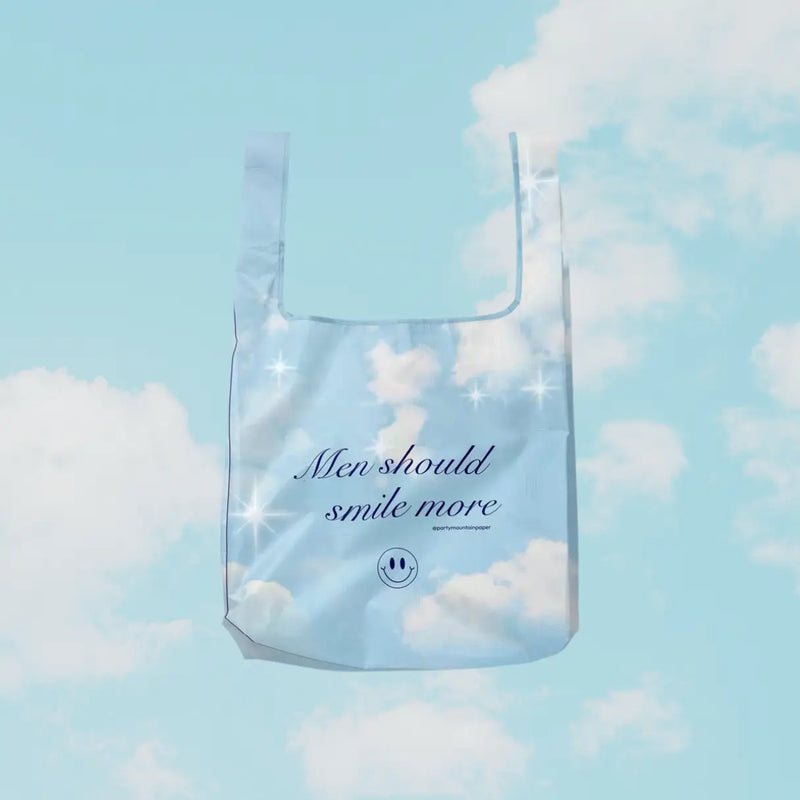Men Should Smile More Foldable Nylon Tote