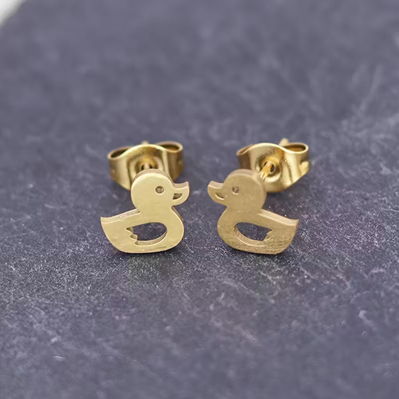 Gold Duck Stud