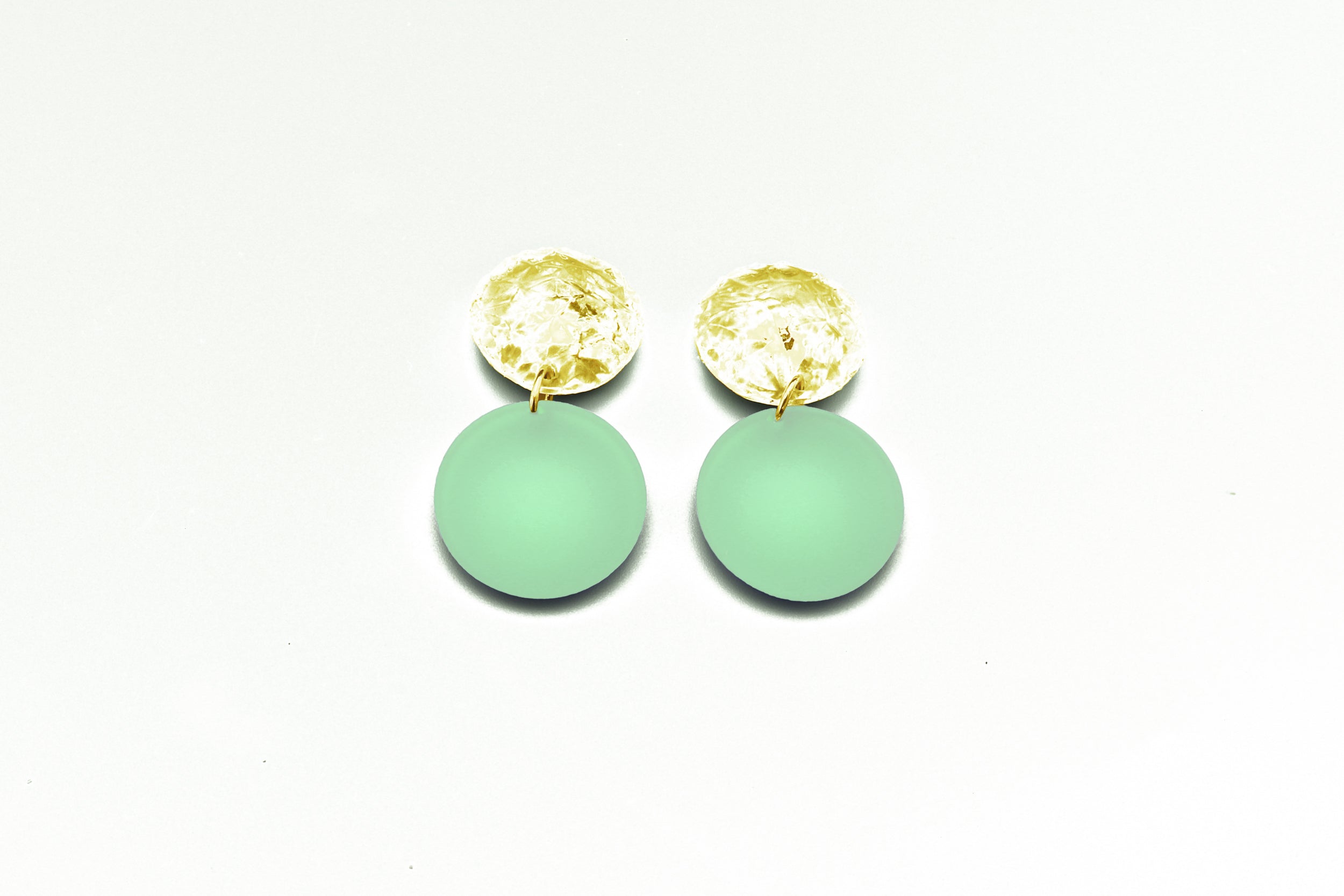 Small Double Bubble Earrings - Frost Mint