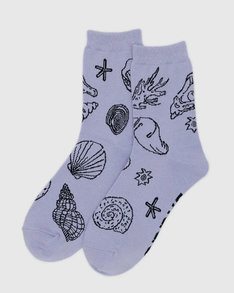 Baggu Socks- Shells Light Blue