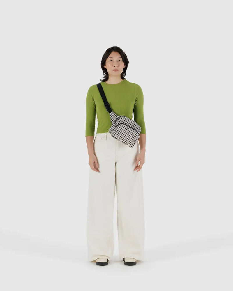 Fanny Pack- Black & White Gingham