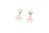 Mini Pink Crab Charm Earring