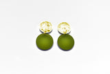 Small Double Bubble Earrings - Frost Moss