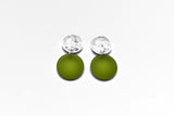 Small Double Bubble Earrings - Frost Moss