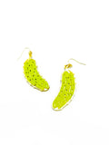 Pickle Hand Cast Earrings