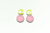 Small Double Bubble Earrings - Frost Pink