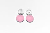 Small Double Bubble Earrings - Frost Pink