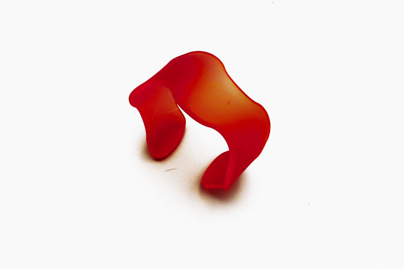 Wavy Cuff Narrow - Frost Red