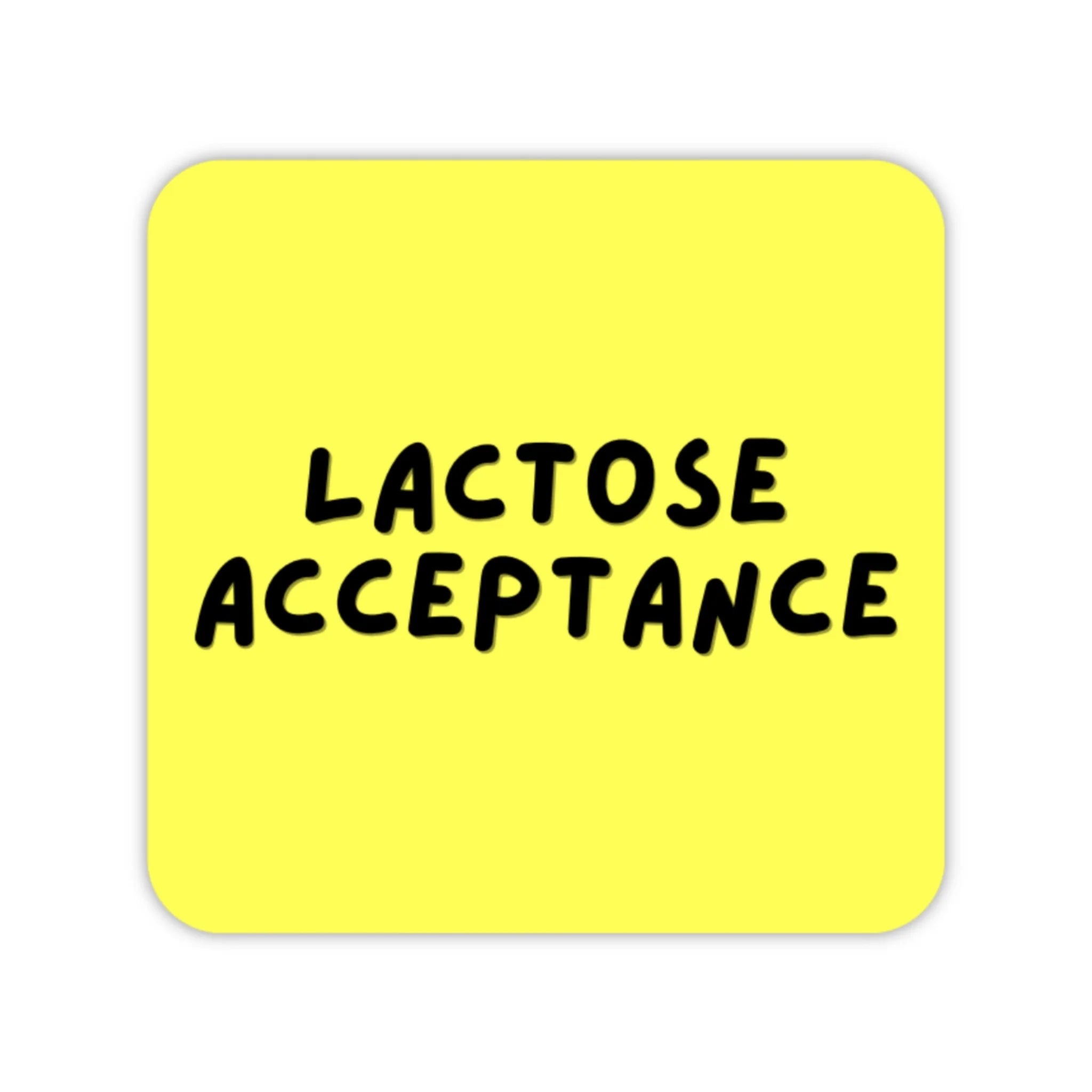Lactose Acceptance Vinyl Sticker
