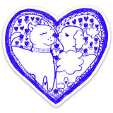 Smoochie Poochies Heart Vinyl Sticker