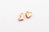 Charm Studs - Boots and Hearts