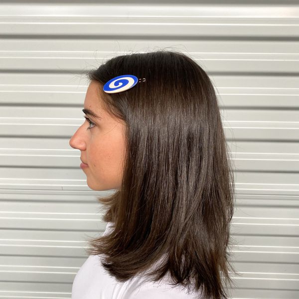 Chunks Swirl Barrette in Blueberry Cream