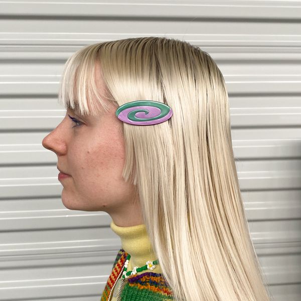 Chunks Swirl Barrette in Sugar Plum