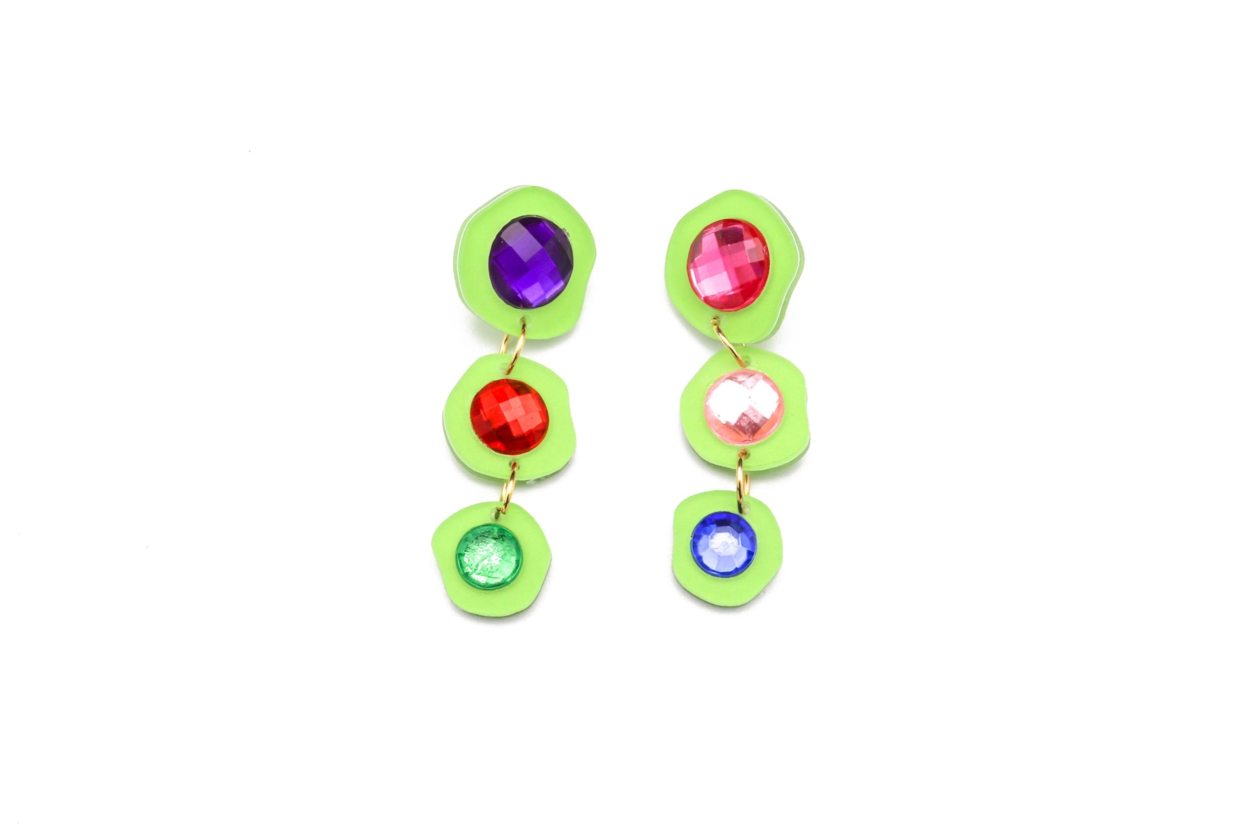 Ecoresin Gem Short Drop Earrings