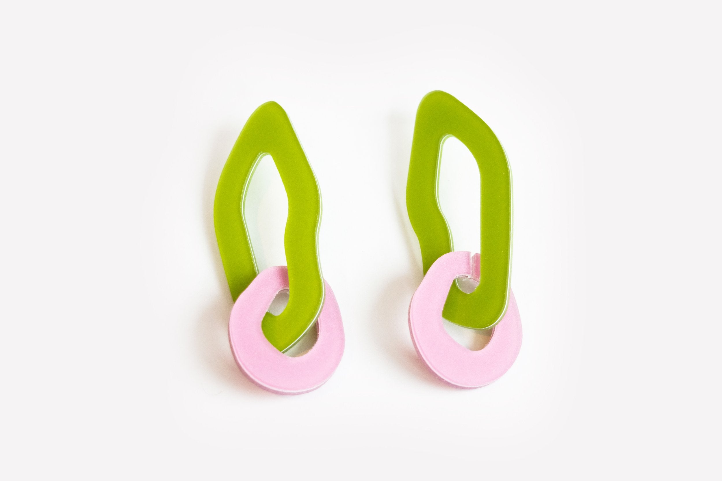 Ecoresin Earrings - Double Link