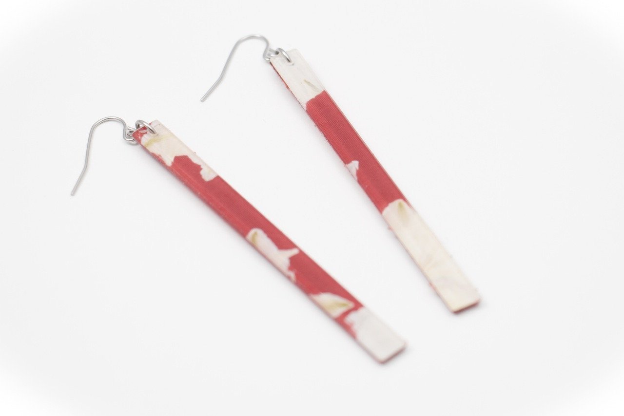 Ecoresin Earrings - Skinny
