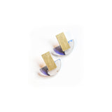 Ecoresin Earrings - Arc Stud