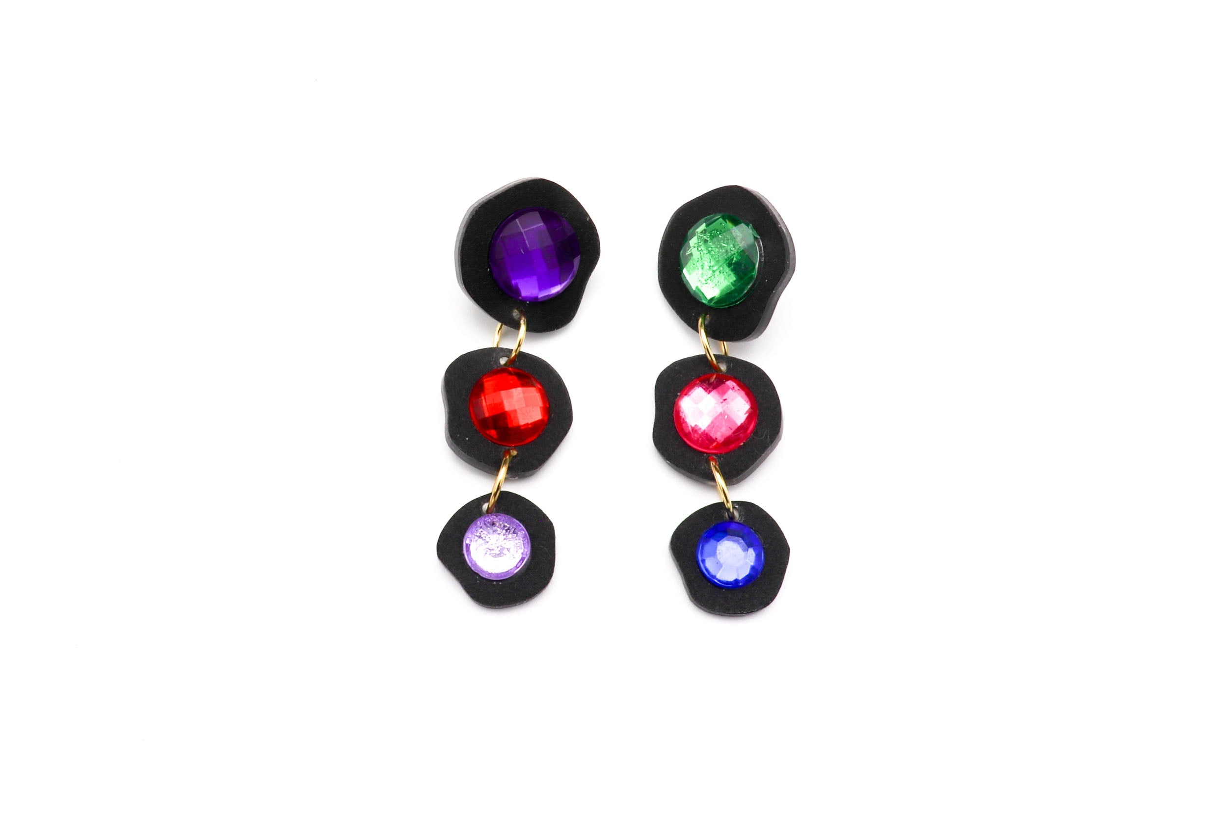 Ecoresin Gem Short Drop Earrings