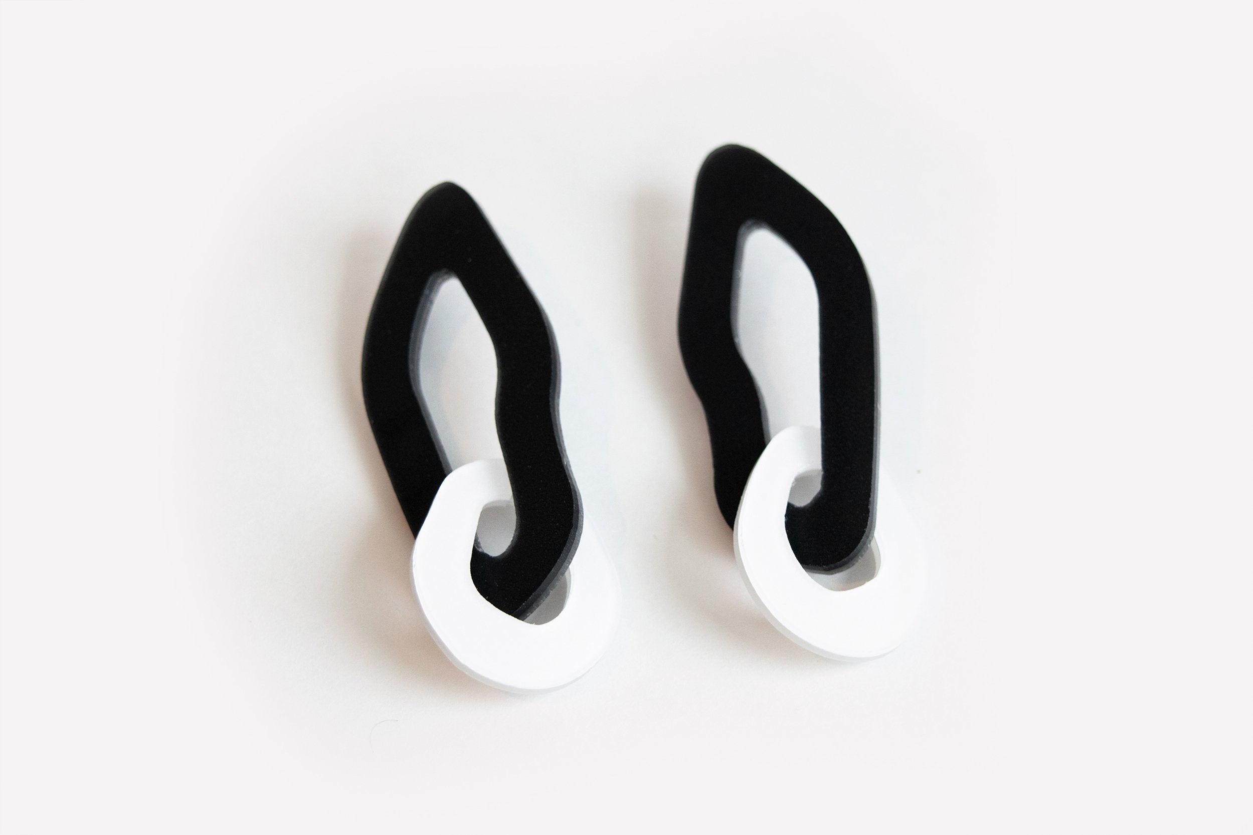 Ecoresin Earrings - Double Link