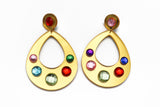 Gem Earrings - Large Drop