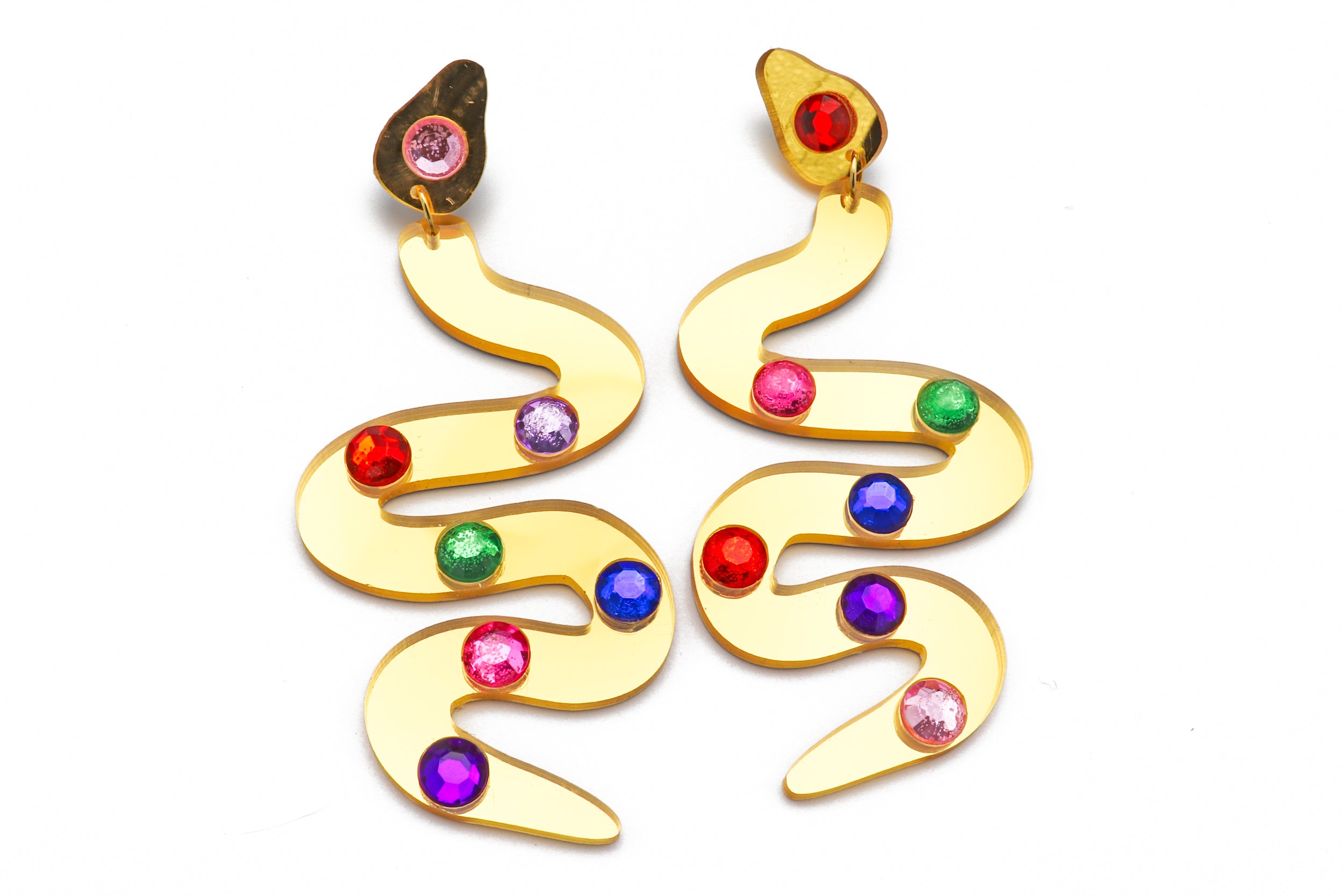 Gem Earrings - Snakes