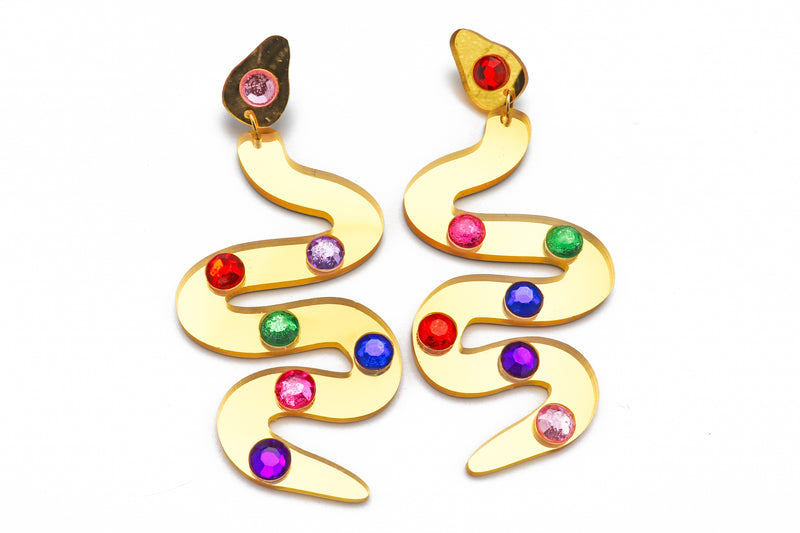 Gem Earrings - Snakes