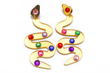 Gem Earrings - Snakes