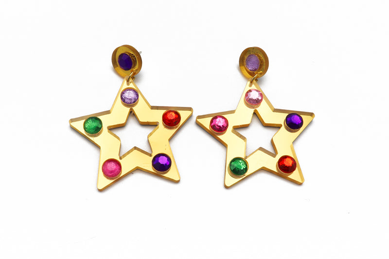 Gem Earrings - Stars