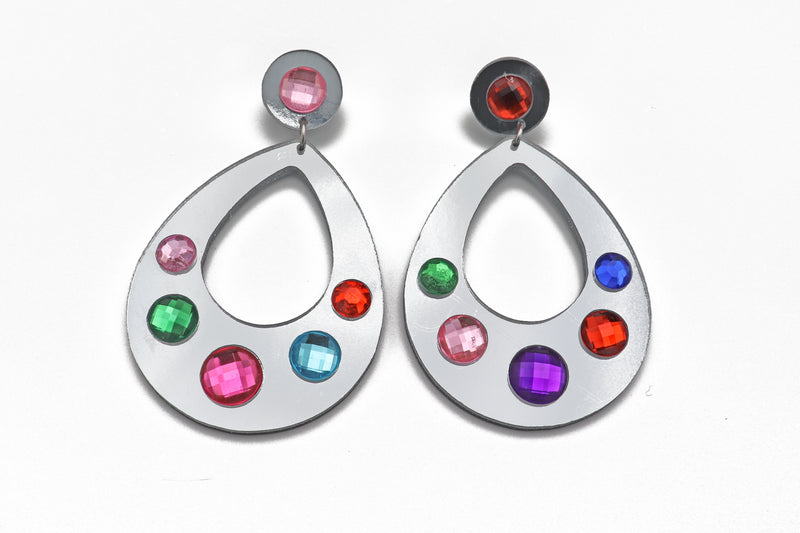 Gem Earrings - Large Drop