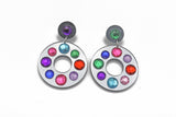 Gem Earrings - Open Circle