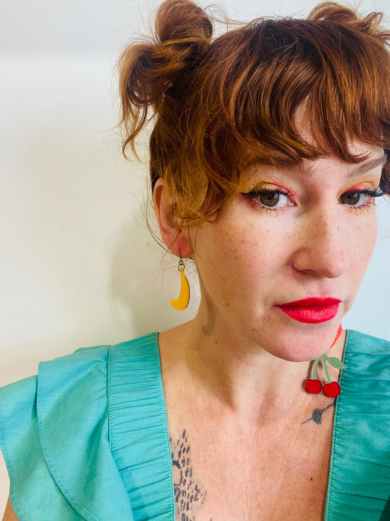 Small Banana Earrings