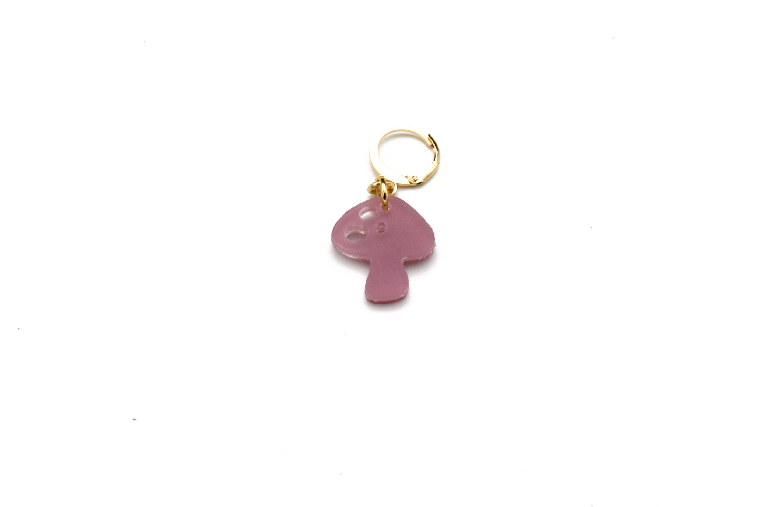 Charm Dangle Earring - Mushroom