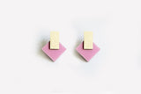 Ecoresin Earrings - Diamond Stud