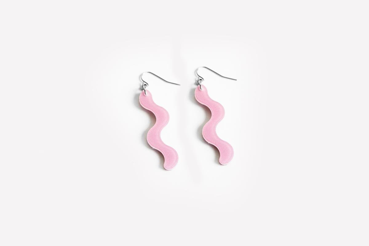 Ecoresin Squiggle Earrings Short