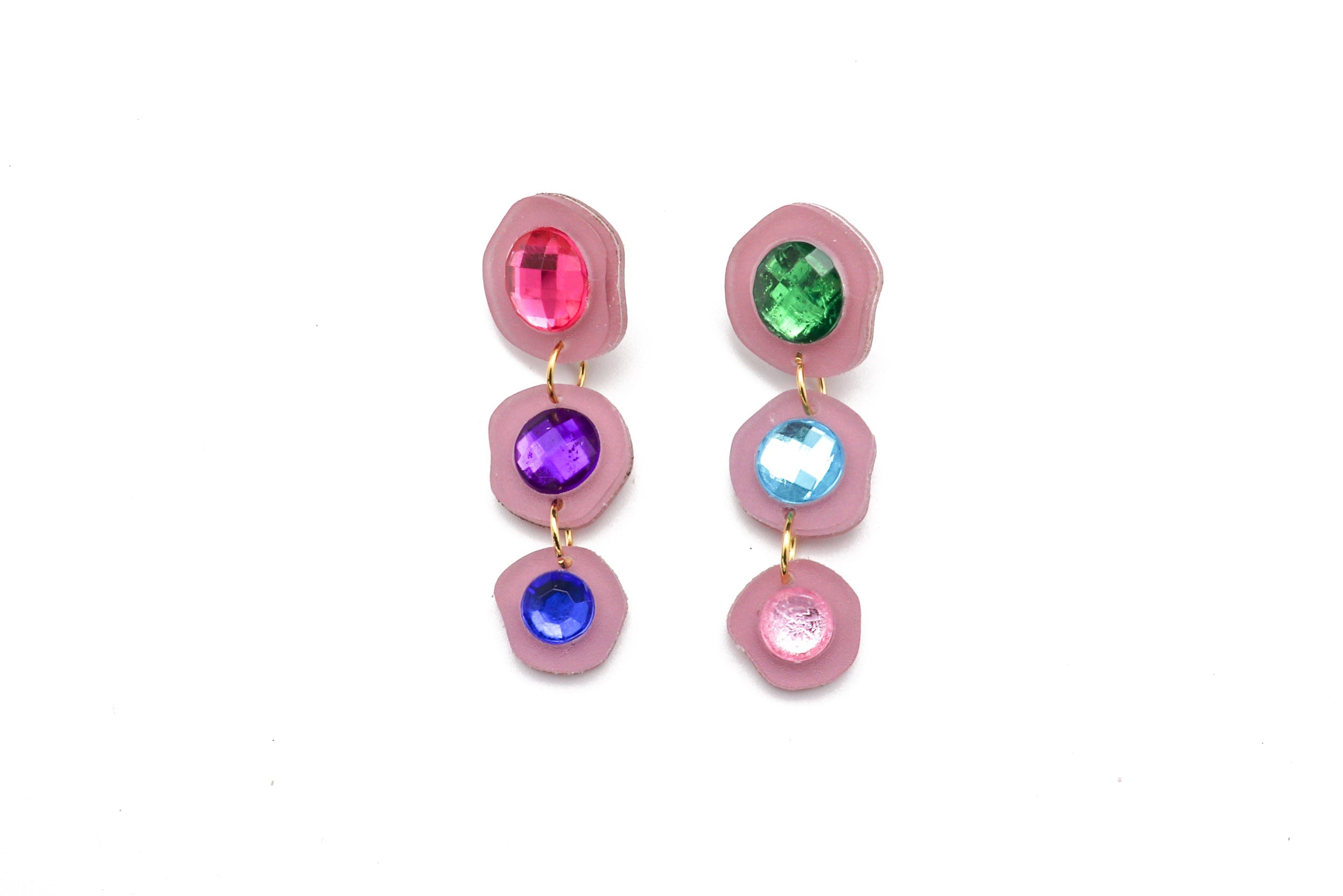 Ecoresin Gem Short Drop Earrings