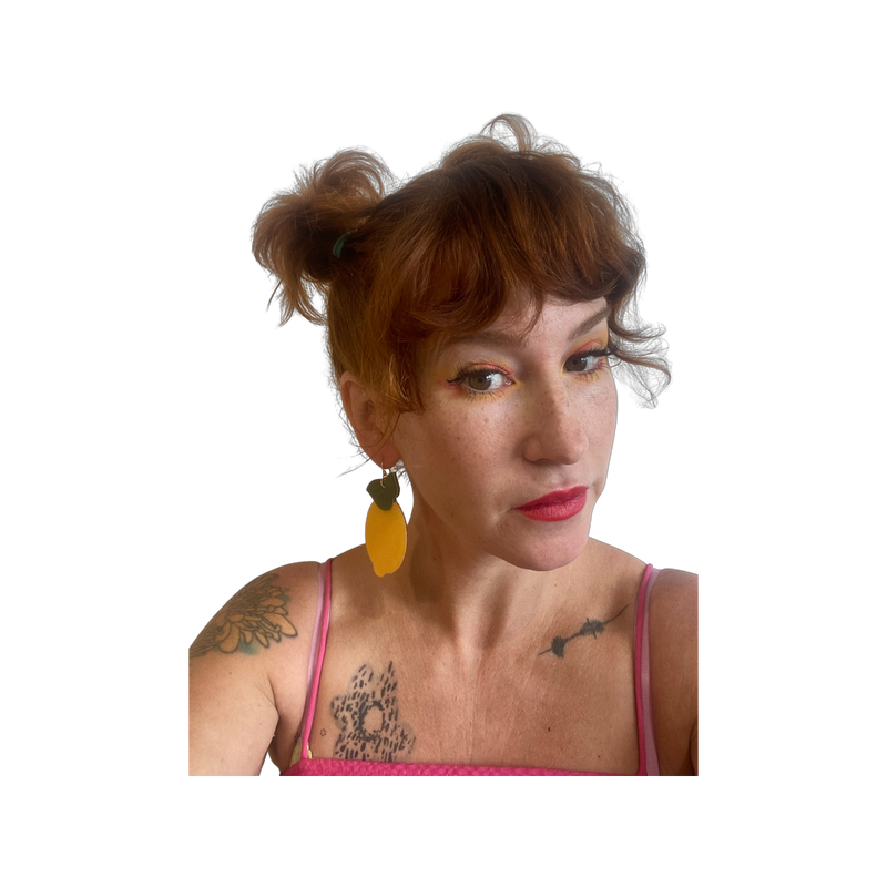 Large Lemon  Earrings