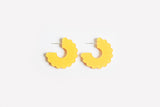 Ecoresin Scallop Earrings - Small Hoop
