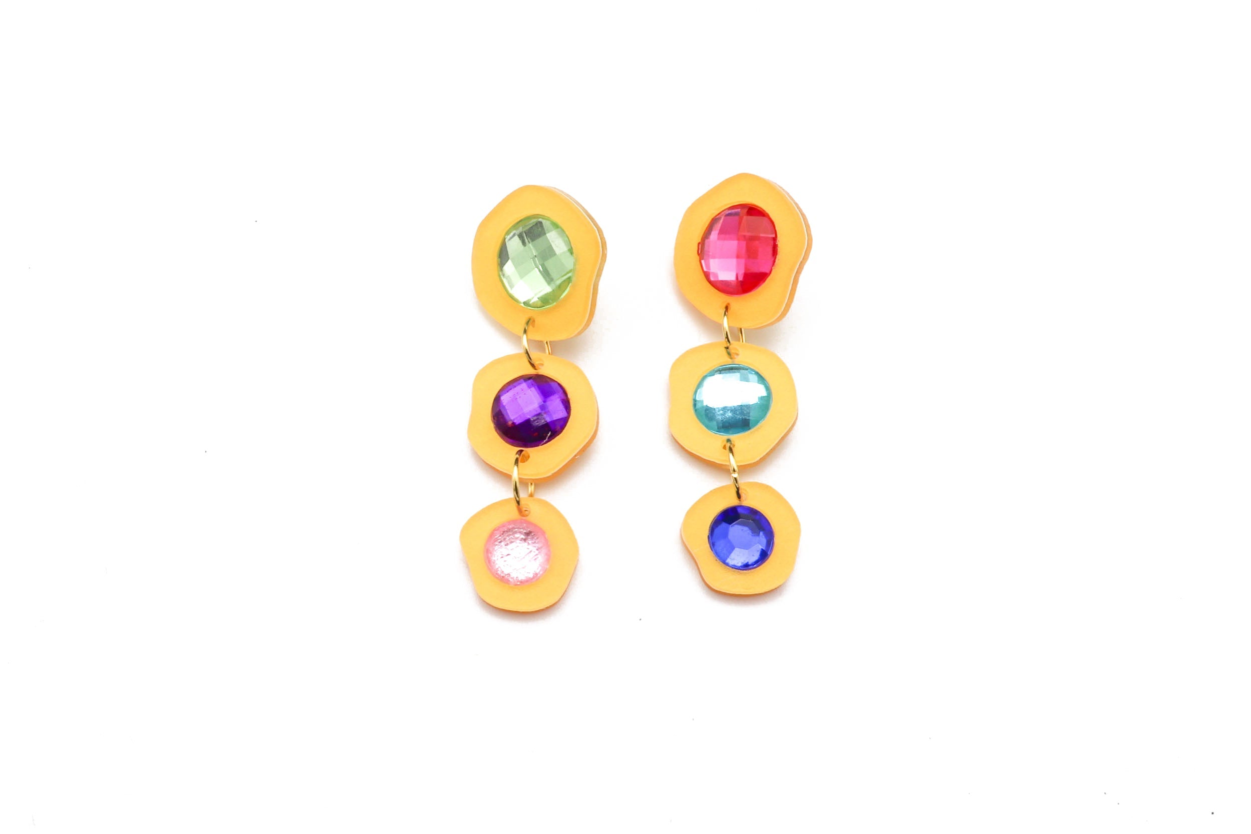 Ecoresin Gem Short Drop Earrings