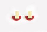 Ecoresin Earrings - Arc Stud