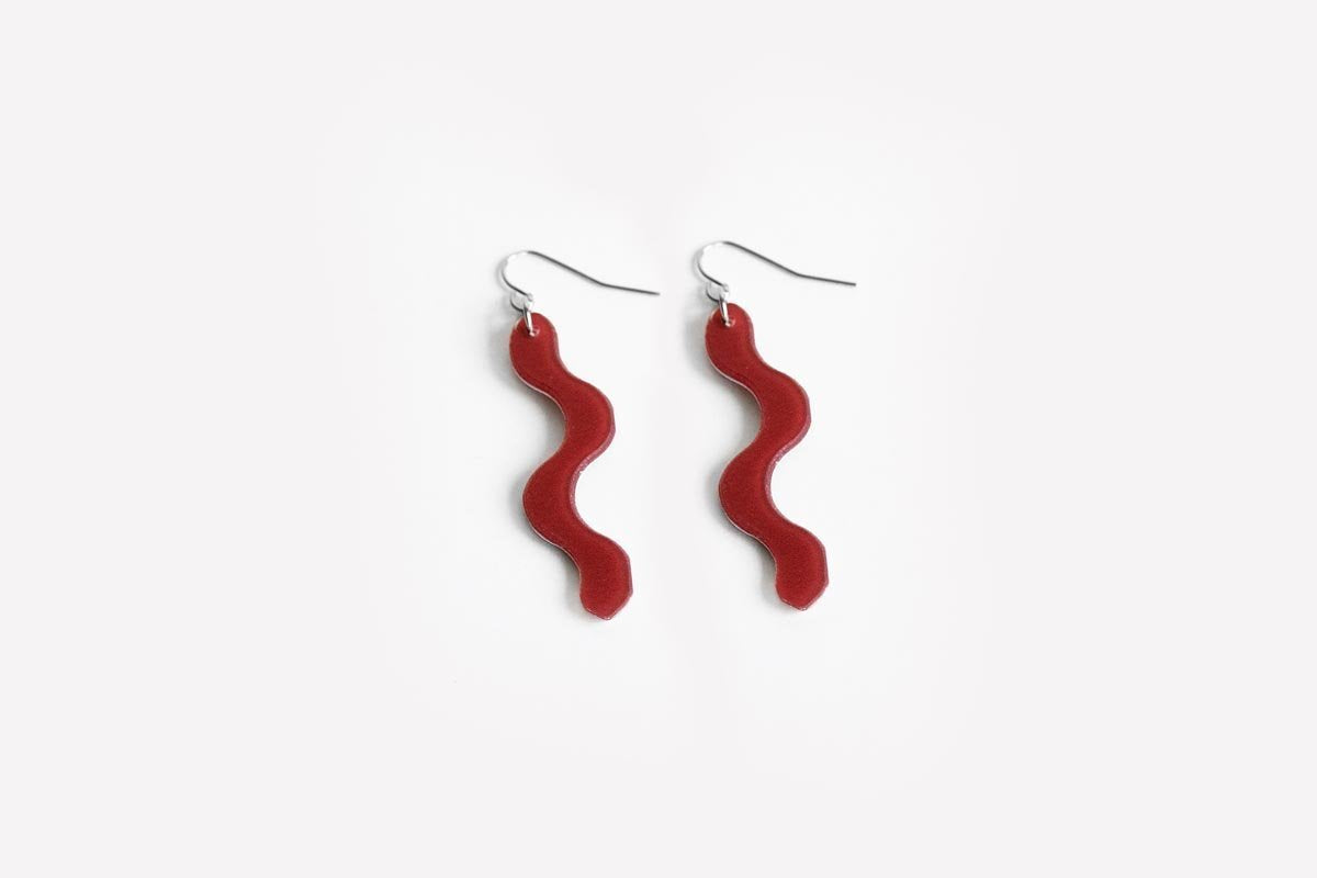 Ecoresin Squiggle Earrings Short