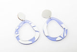 Mirror Violet Earrings - Fluid Drop Large