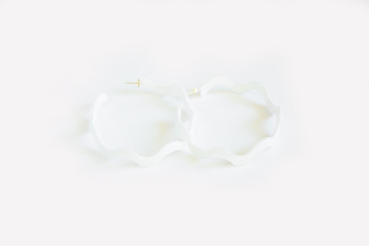 Ecoresin Squiggle Hoop Earrings Large