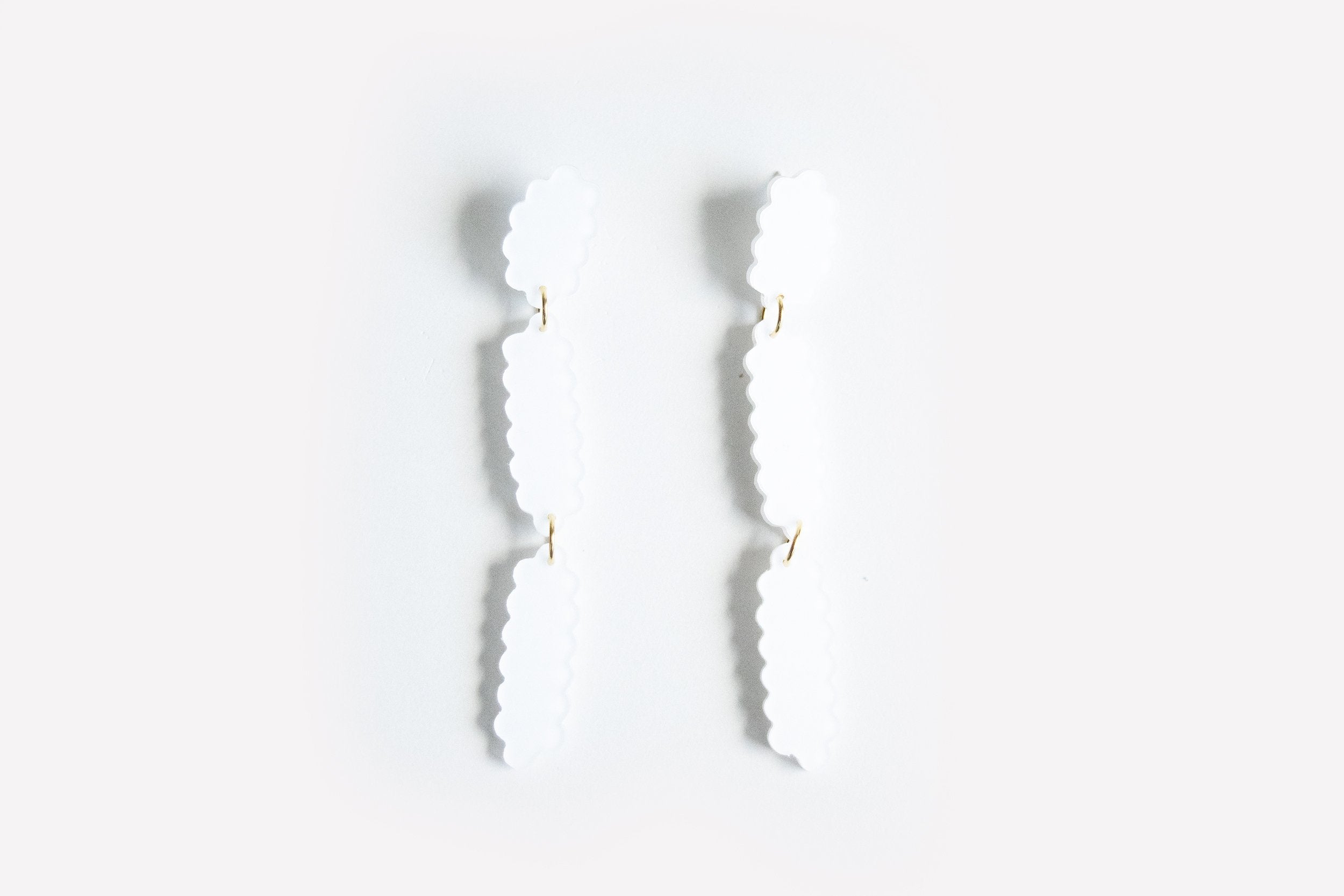 Ecoresin Scallop Earrings - Line Drop