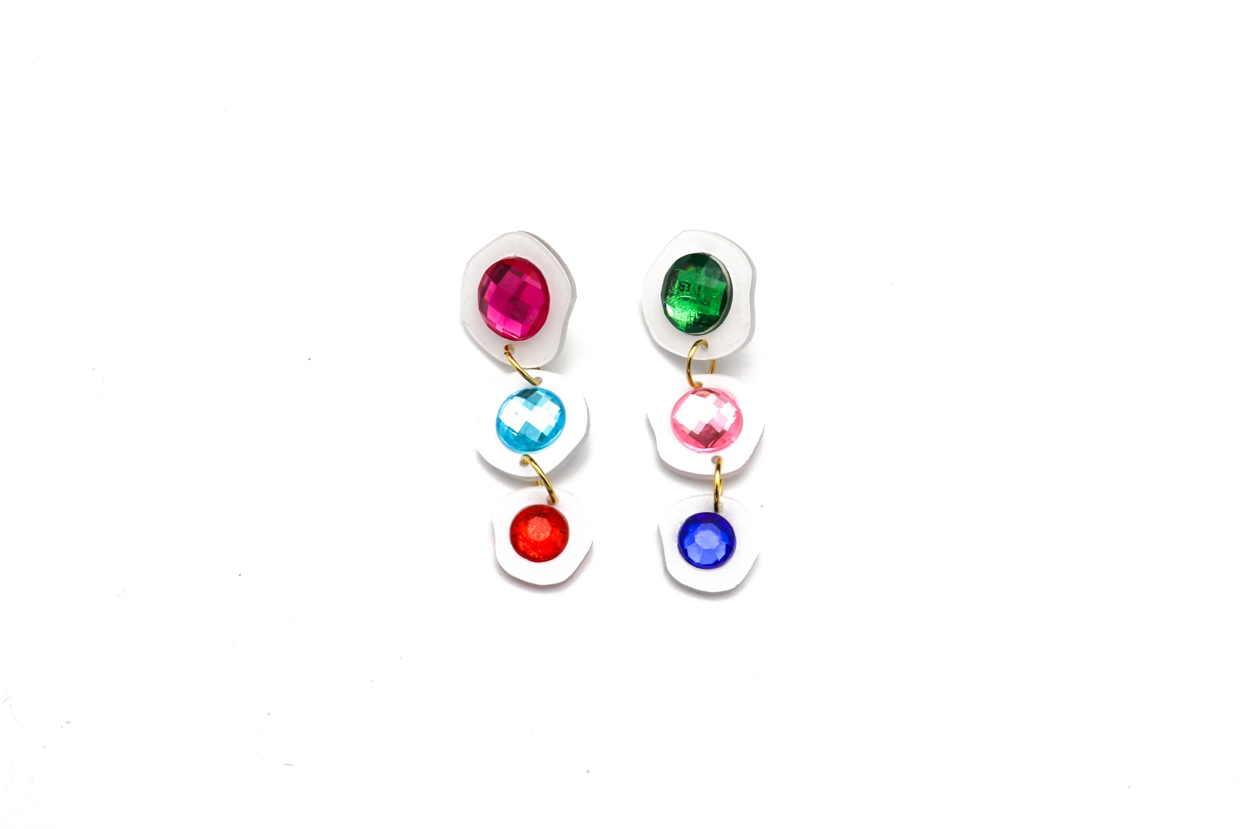 Ecoresin Gem Short Drop Earrings