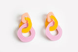 Ecoresin Earrings - Triple Link